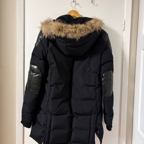 RUDSAK Men's Winter Parka – Black with Fur Trimmed Hood - Picture 2 of 3